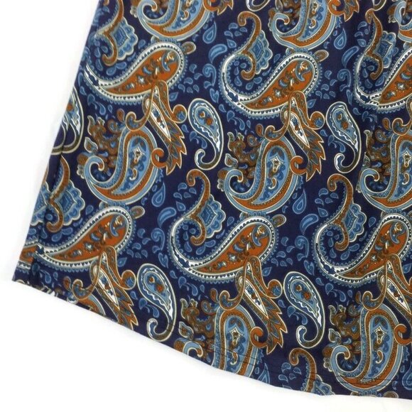 A. Jesdani Blue Brown Paisley Print Short Sleeve Henley Style Knit Top Womens 4X - Picture 6 of 14